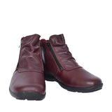 Stoke Extra Wide 2v Ankle Boot For Ladies In Burgandy