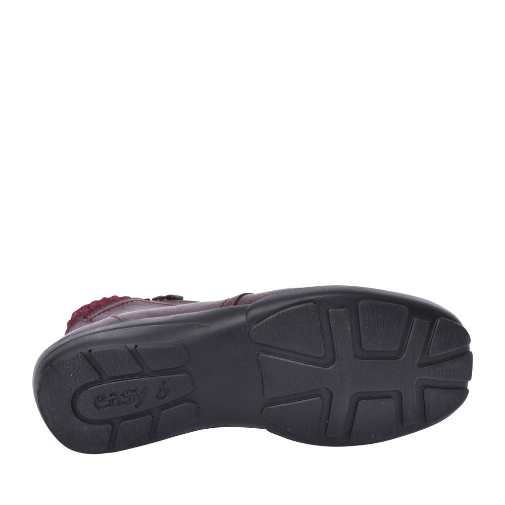Stoke Extra Wide 2v Ankle Boot For Ladies In Burgandy