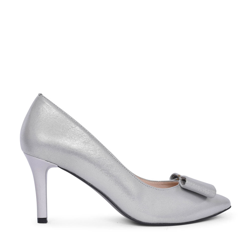 High Heel Court Shoe For Ladies In Silver