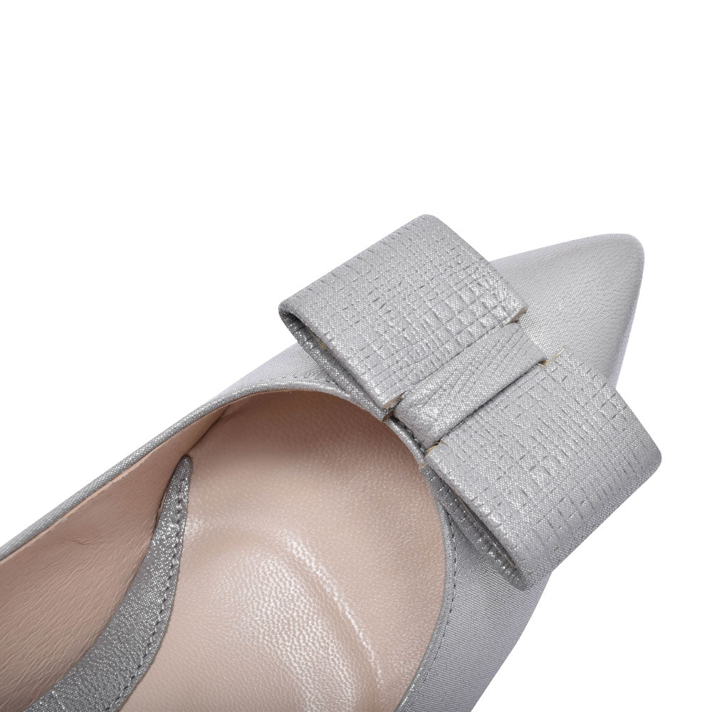 High Heel Court Shoe For Ladies In Silver