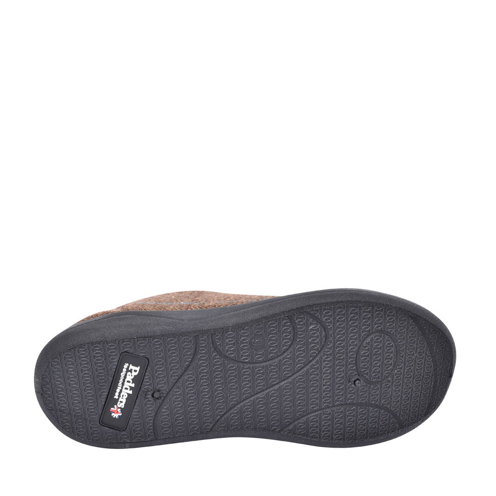 Mens Huntsman Wide Fit Slipper  In Brown