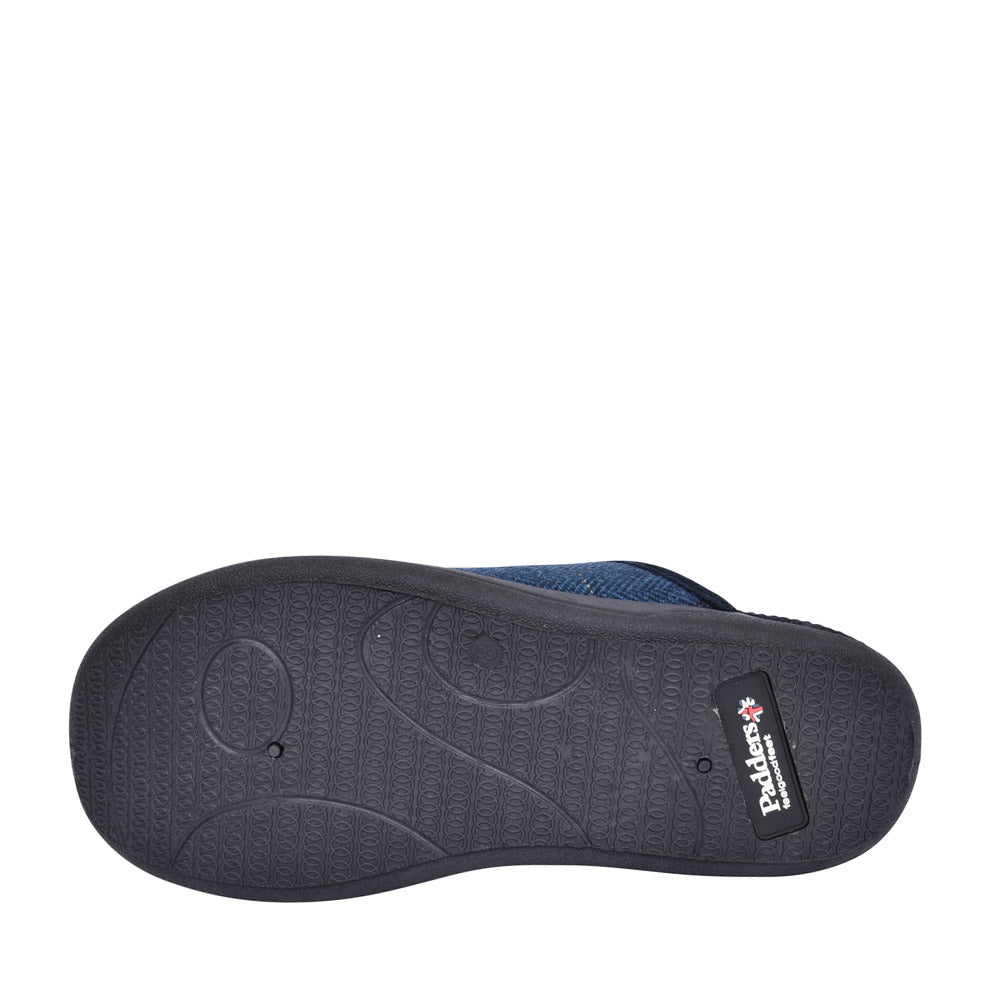 Mens 490 Stag Wide Fit Mule Slipper In Navy