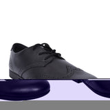 Scala Lace Black Leather Laced Shoe For Girls In Kids G Fit
