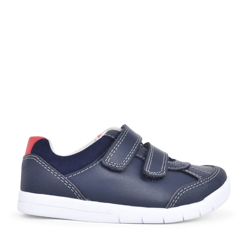 Boys Toddler Emery Sky Navy Leather Shoe In Kids G Fit