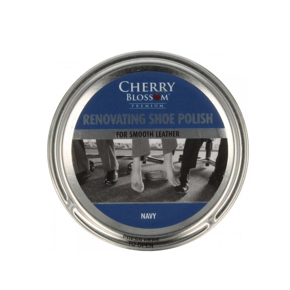 Traditional Paste Polish Tin For Leather Shoes 50ml In Navy