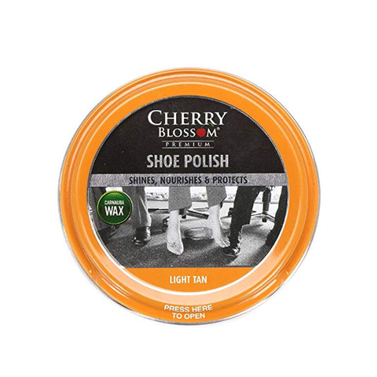 Traditional Paste Polish Tin For Leather Shoes 50ml In Light Tan