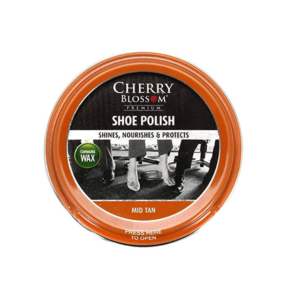 Traditional Paste Polish Tin For Leather Shoes 50ml In Medium Tan
