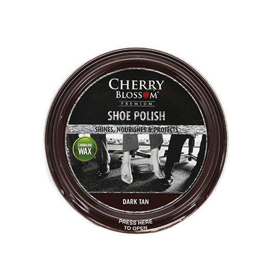 Traditional Paste Polish Tin For Leather Shoes 50ml In Dark Tan