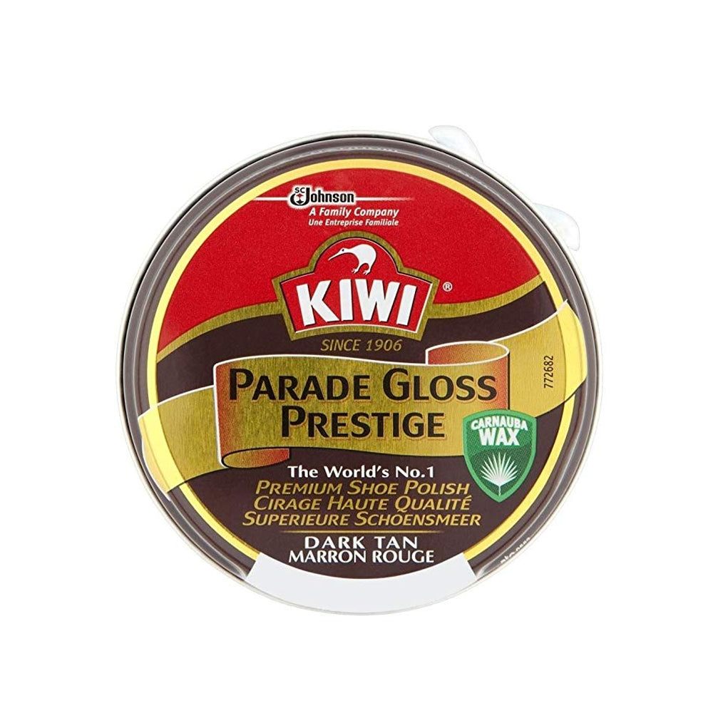 Parade Gloss Shoe Polish Tin For Leather Shoes 50ml In Dark Tan