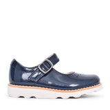 Girls Toddler Crown Jump Navy Patent Leather  Shoe In Kids F Fit
