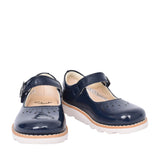 Girls Toddler Crown Jump Navy Patent Leather  Shoe In Kids F Fit
