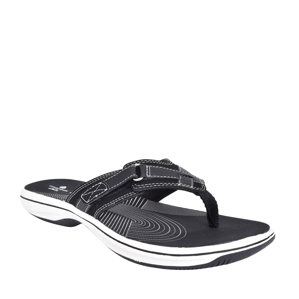 Ladies Brinkley Sea D-fit Toe Post Sandal In Black