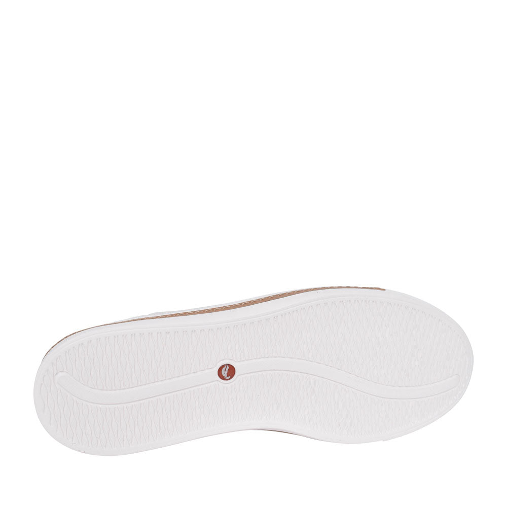 Un Maui Lace Leather D Fit Laced Trainer For Ladies In White