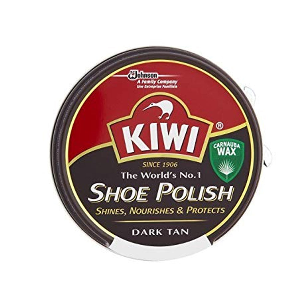 Traditional Paste Shoe Polish Tin In Dark Tan