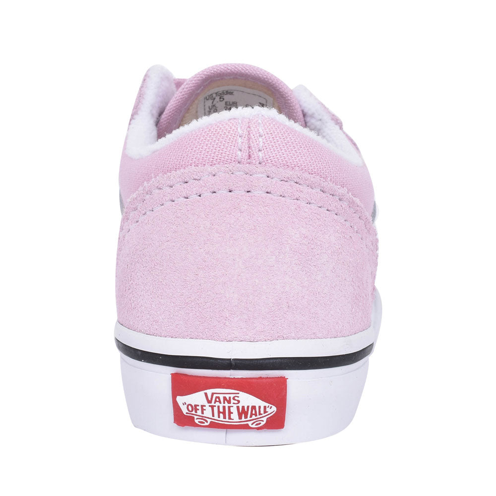 Girls Old Skool V Casual Double Velcro Trainer In Lavender
