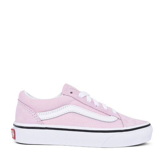 Girls Junior Old Skool Casual Laced Trainer In Lavender