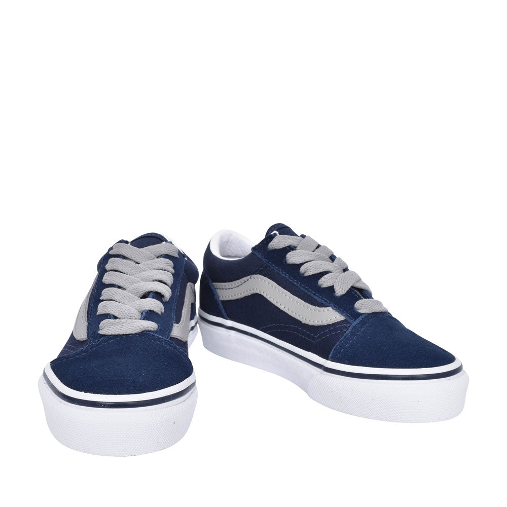Boys Old Skool Casual Laced Trainer In Navy