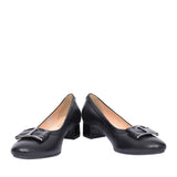 Ladies 5632 G-fit Low Heel Court Shoe In Black