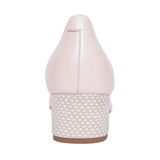 Ladies 5632 G-fit Low Heel Court Shoe In Beige