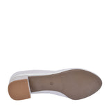 Ladies 5632 G-fit Low Heel Court Shoe In Silver