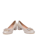 Ladies 5632 G-fit Low Heel Court Shoe In Gold