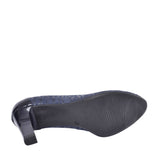 Ladies 5402 G-fit Medium Heel Court Shoe In Navy