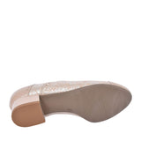 Ladies 1370 G-fit Quarter Brogue Shoe In Beige