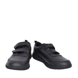 Boys Scape Flare Black Leather Velcro Shoe In Kids F Fit
