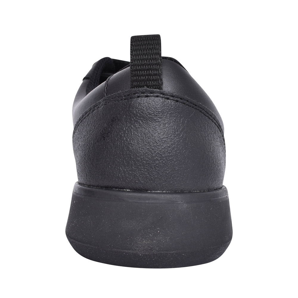 Boys Scape Flare Black Leather Velcro Shoe In Kids E Fit