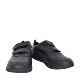 Boys Scape Flare Black Leather Velcro Shoe In Kids G Fit