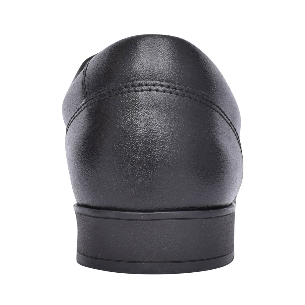 Boys Scala Step Black Leather Shoe In Kids F Fit