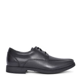 Boys Scala Step Black Leather Laced Shoe In Kids F Fit
