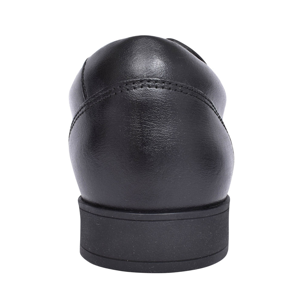 Boys Scala Step Black Leather Laced Shoe In Kids F Fit
