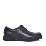 Boys Loxhamderby Black Leather Laced Shoe In Kids F Fit
