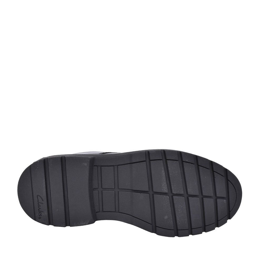 Boys Loxhamderby Black Leather Laced Shoe In Kids G Fit