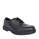 Boys Loxham Pace Black Leather Laced Shoe In Kids F Fit