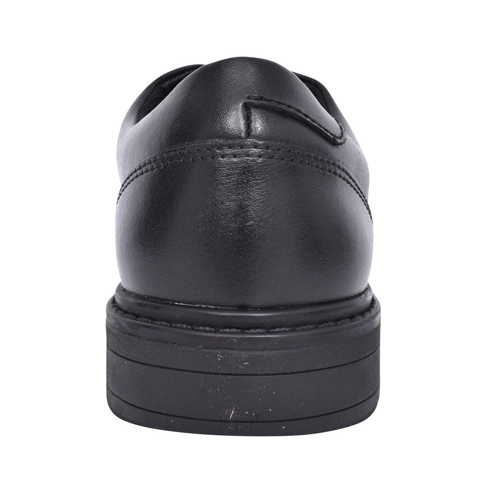 Boys Loxham Pace Black Leather Laced Shoe In Kids G Fit