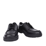 Boys Loxham Pace Black Leather Laced Shoe In Kids G Fit