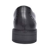Girls Loxham Brogue Black Leather Laced Brogue Shoe In Kids F Fit