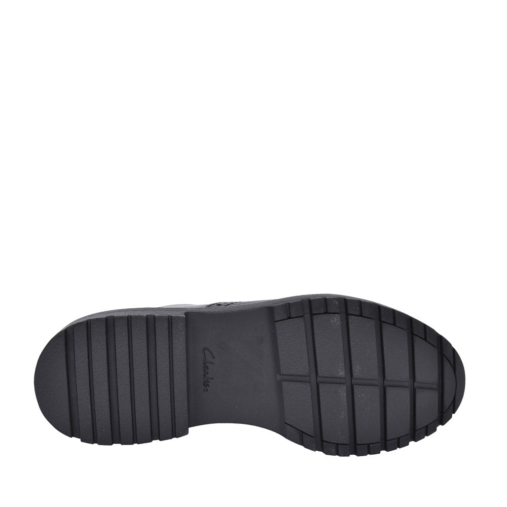 Girls Loxham Brogue Black Leather Laced Brogue Shoe In Kids G Fit