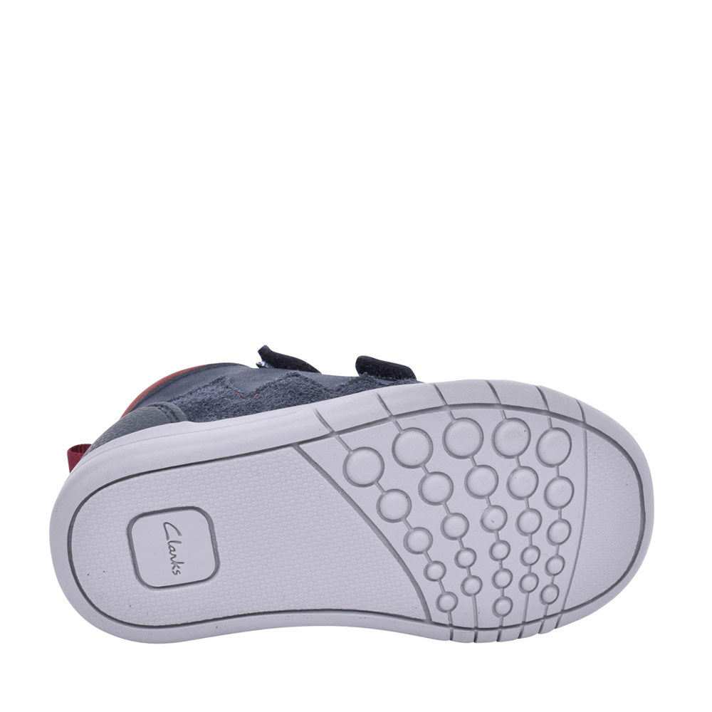 Boys Rex Park Navy Leather Velcro Boot In Kids F Fit