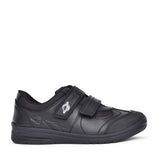 Boys Rocket Black Leather Shoe In Kids E Fit