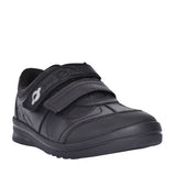 Boys Rocket Black Leather Shoe In Kids E Fit