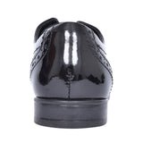 Girls Matilda Laced W Fit Brogue Shoe In Blk Patent