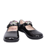 Girls Lk8253 Blossom G Fit Velcro Mary Jane In Blk Patent