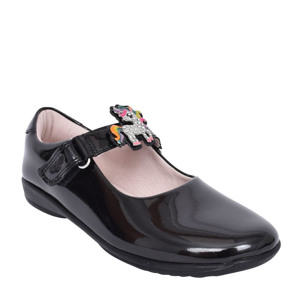 Girls Lk8311 Bonnie F Fit Velcro Mary Jane In Blk Patent