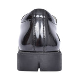 Girls Michelle Black Patent Laced Brogue Shoe In Blk Patent