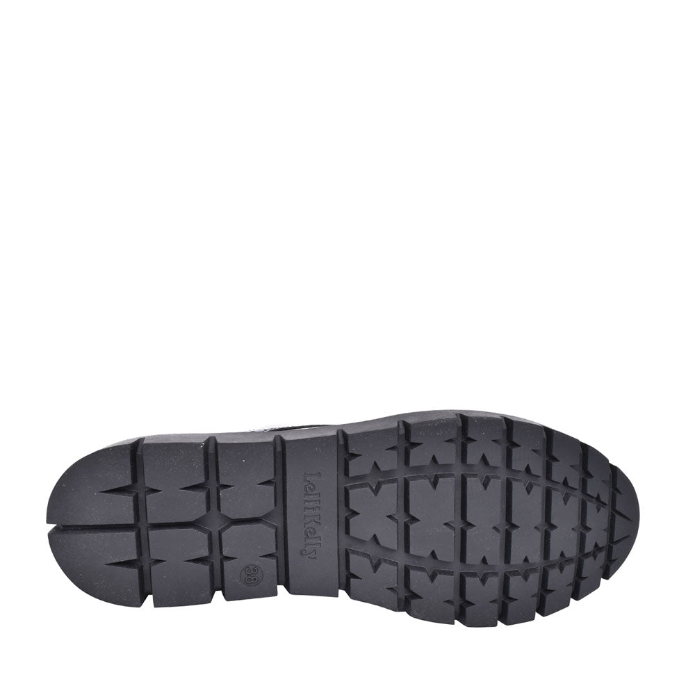 Girls Michelle Black Patent Laced Brogue Shoe In Blk Patent