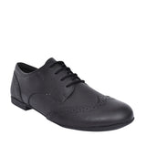 Girls J0455b Plie Laced Brogue Shoe In Blk Leather