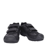 Boys J841vb New Savage Double Velcro Shoe In Blk Leather